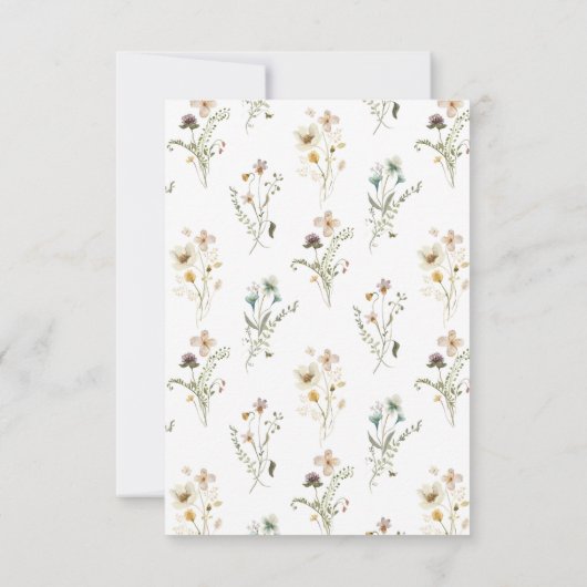 Boho Wildflower RSVP-kaart RSVP Kaartje (Achterkant)
