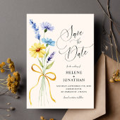 Boho Wildflower Rustic Garden Elegante bruiloft Save The Date