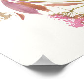 Boho Wildflower Rustic Wreath welkomstPoster Poster (Hoek)