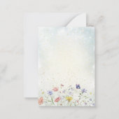 Boho Wildflower Rustiek Groen Save The Date Notitiekaartje (Achterkant)