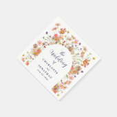 Boho Wildflower Rustieke Bloemboog Huwelijk Servet (Hoek)