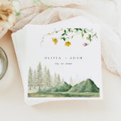 Boho Wildflower rustieke bos berg bruiloft Servet