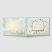 Boho Wildflower Rustieke Groene Bruiloft Gastenboek (Volledig)