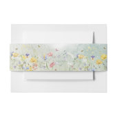 Boho Wildflower Rustieke Groene Bruiloft Uitnodigingen Wikkel (Voorkant Voorbeeld)