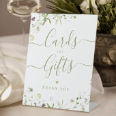 Boho Wildflower rustieke trouwkaarten en geschenke Reclamebord Met Voetstuk