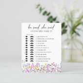 Boho Wildflower Shower Hij zei dat ze spel zei (Staand voorkant)