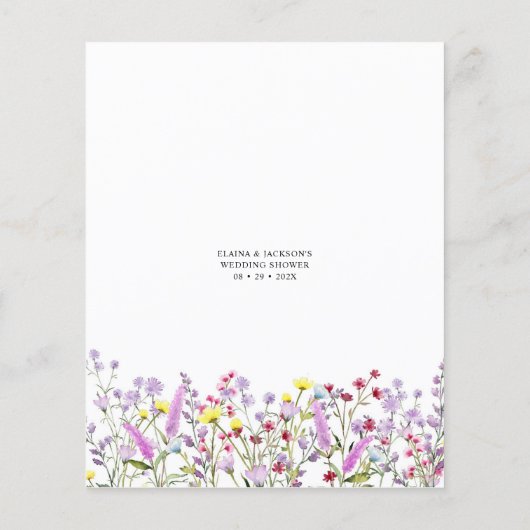 Boho Wildflower Shower Hij zei dat ze spel zei (Achterkant)