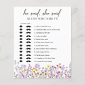 Boho Wildflower Shower Hij zei dat ze spel zei (Voorkant)