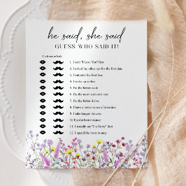 Boho Wildflower Shower Hij zei dat ze spel zei