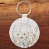 Boho Wildflower Sleutelhanger (Achterkant)