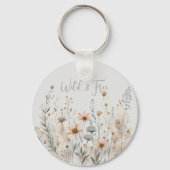 Boho Wildflower Sleutelhanger (Achterkant)