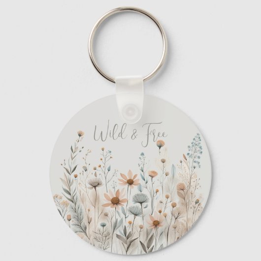 Boho Wildflower Sleutelhanger (Achterkant)