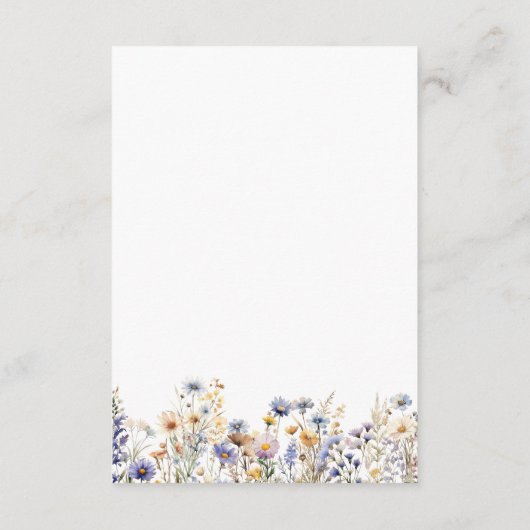 Boho Wildflower Spring BRUILOFT DETAILS Informatiekaartje (Achterkant)