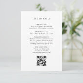 Boho Wildflower Spring BRUILOFT DETAILS QR CODE Informatiekaartje (Staand voorkant)