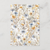 Boho Wildflower Spring BRUILOFT DETAILS QR CODE Informatiekaartje (Achterkant)