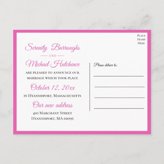 Boho Wildflower Spring Floral net getrouwd bruilof Aankondigingskaart (Achterkant)