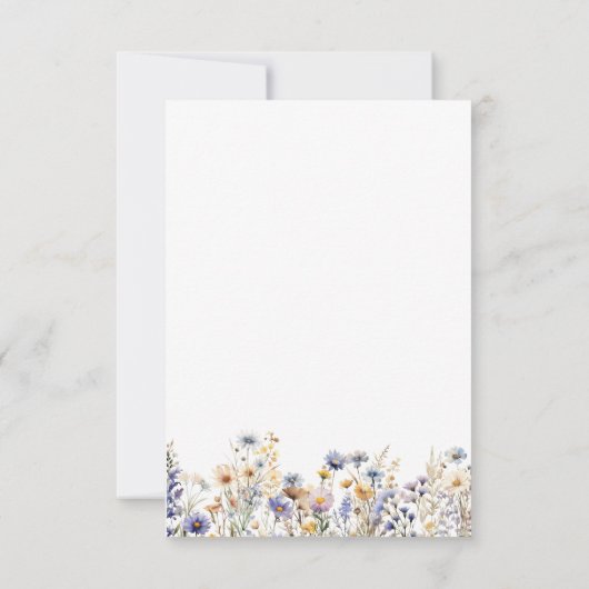 Boho Wildflower Spring SCHEMA VAN EVENEMENTEN Kaart (Achterkant)