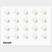 Boho wildflower spring vrijgezellenfeest gepersona ronde sticker (Vel)