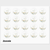 Boho wildflower spring vrijgezellenfeest gepersona ronde sticker (Vel)