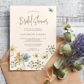 Boho wildflower spring vrijgezellenfeest kaart