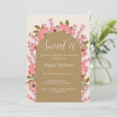 Boho Wildflower Sweet 16 Verjaardag  Bloemen Kaart (Staand voorkant)