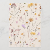 Boho Wildflower Tafel Stoelen Chard Kaarten (Achterkant)