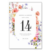 Boho Wildflower | Tafelnummerkaart Kaart (Achterkant)