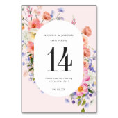 Boho Wildflower | Tafelnummerkaart Kaart (Voorkant)