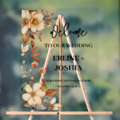 Boho Wildflower Terracotta bruiloft Acryl Bord (Neutraal)