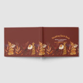 Boho Wildflower Terracotta Herfst Huwelijk Gastenboek (Volledig)