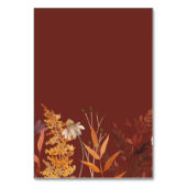 Boho Wildflower Terracotta Herfst Huwelijk Kaart (Achterkant)
