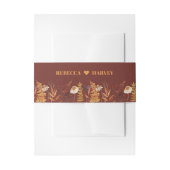 Boho Wildflower Terracotta Herfst Huwelijk Uitnodigingen Wikkel (Voorkant Voorbeeld)