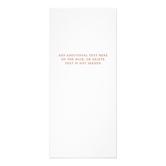 Boho Wildflower Terracotta | Salon prijslijst Reclamekaart (Achterkant)