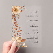 Boho Wildflower Terracotta Trouw Uitnodiging (Insitu (Draagbaar))