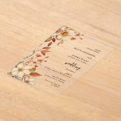 Boho Wildflower Terracotta Trouw Uitnodiging (Laagn)