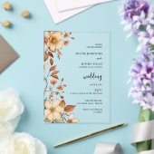 Boho Wildflower Terracotta Trouw Uitnodiging (Insitu (Huwelijk))