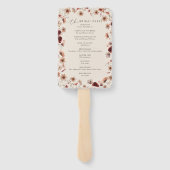 Boho Wildflower Terracotta Wedding Programma Handwaaier (Achterkant)
