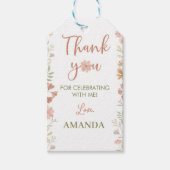 Boho Wildflower Thema Dank u Label Cadeaulabel (Voorkant)