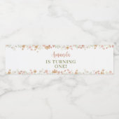 Boho Wildflower Thema Waterfles Label Waterfles Etiket (Enkel label)