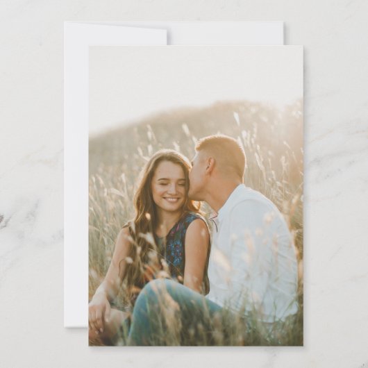 Boho Wildflower | Traditionele beige foto van beig Kaart (Achterkant)