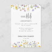 boho wildflower Trouwaccommodatie QR Code Informatiekaartje (Voorkant)