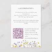 boho wildflower Trouwaccommodatie QR Code Informatiekaartje (Achterkant)