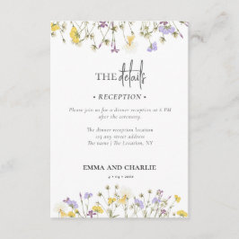 boho wildflower Trouwaccommodatie QR Code Informatiekaartje