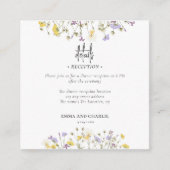 boho wildflower Trouwaccommodatie QR Code Informatiekaartje (Voorkant)