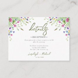 boho wildflower Trouwaccommodatie QR Code Informatiekaartje