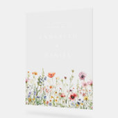 Boho Wildflower Trouwbegroeting Acryl Bord (Hoek)