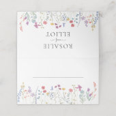 Boho Wildflower Trouwplaats Kaart Plaatskaartje (Buitenkant ongevouwen)