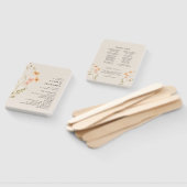 Boho Wildflower Trouwprogramma Hand Fan Handwaaier (Niet-gemonteerd)