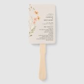 Boho Wildflower Trouwprogramma Hand Fan Handwaaier (Voorkant)
