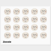 Boho Wildflower Trouwsticker Ronde Sticker (Vel)